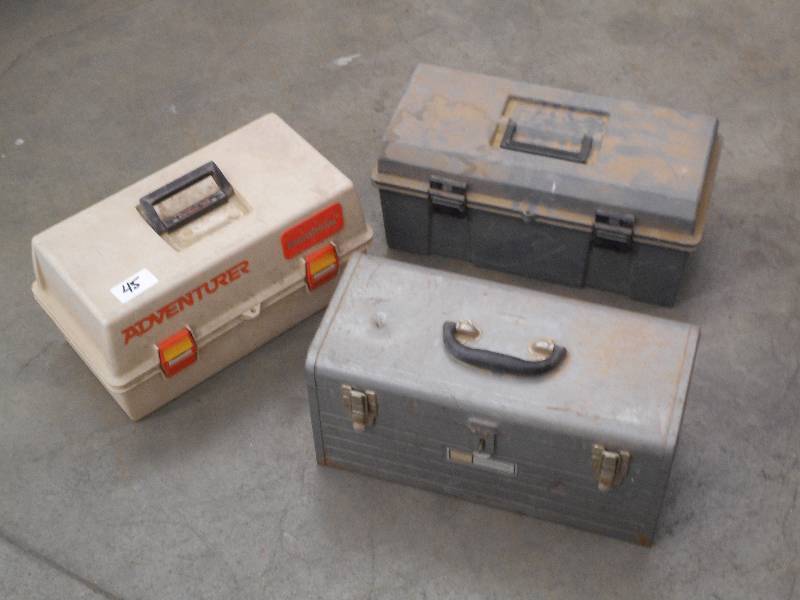 lot 45 image: Lot Of (1) Tackle Box & (2) Tool Bo...