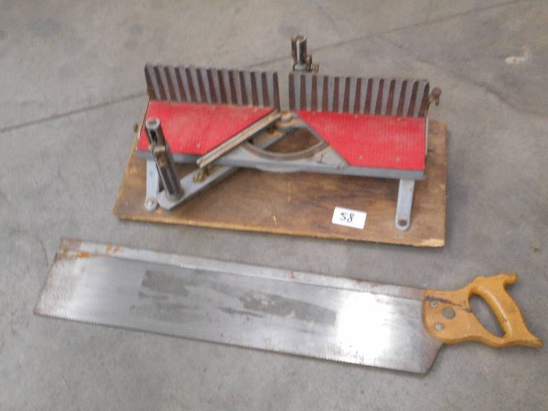 lot 58 image: Heavy Duty Miter Box With Saw ...