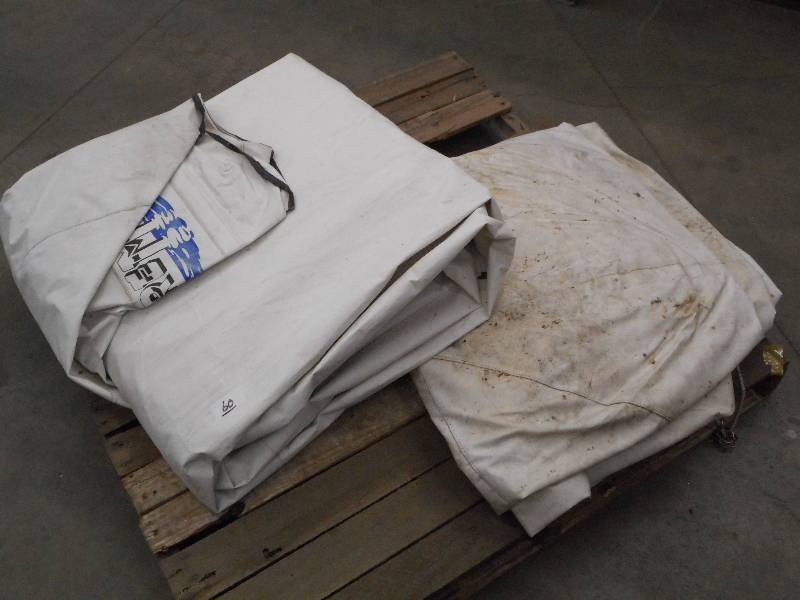 lot 60 image: (2) Boat Station Canopy Covers, Unk...