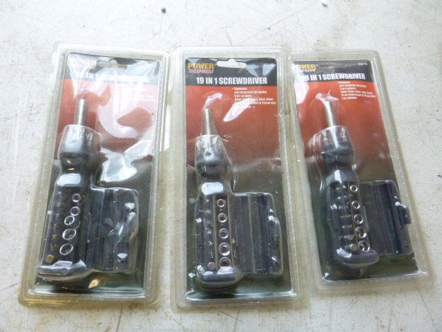 lot 67 image: 3 Power Express 19 in1 Screwdrivers