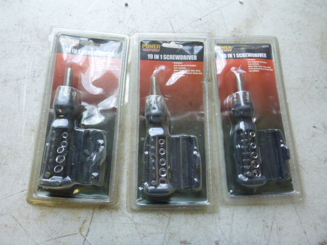 lot 68 image: 3 Power Express 19 in1 Screwdrivers