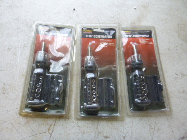lot 69 image: 3 Power Express 19 in1 Screwdrivers