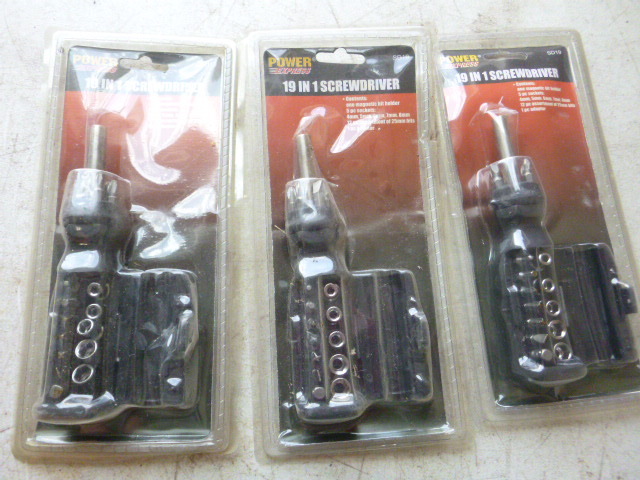 lot 70 image: 3 Power Express 19 in1 Screwdrivers
