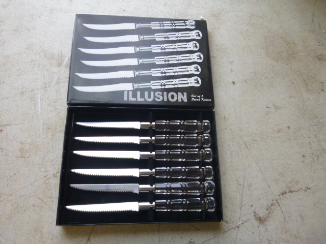 lot 72 image: Set of Illusion Steak Knives