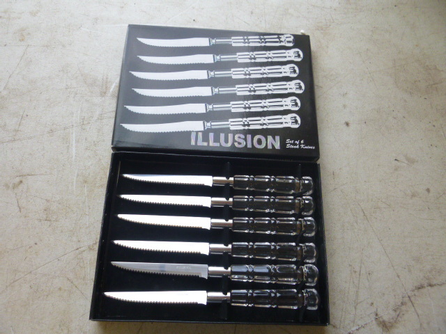 lot 74 image: Set of Illusion Steak Knives