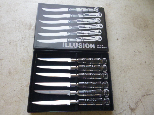 lot 76 image: Set of Illusion Steak Knives