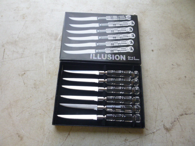 lot 77 image: Set of Illusion Steak Knives
