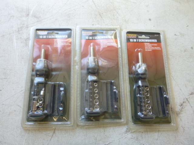 lot 167 image: 3 Power Express 19 in1 Screwdrivers