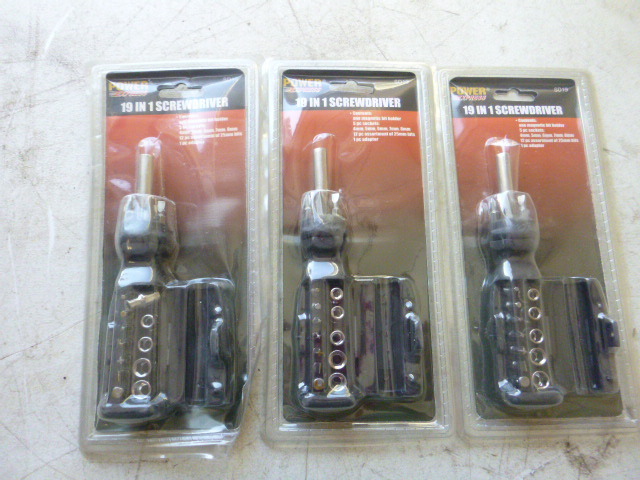 lot 169 image: 3 Power Express 19 in1 Screwdrivers