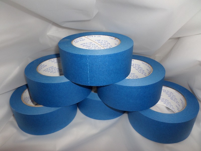 lot 16 image: Lot of (6) Rolls of All-Purpose Blue Painters Tape - 2 x 60 Yard Rolls - Made in USA