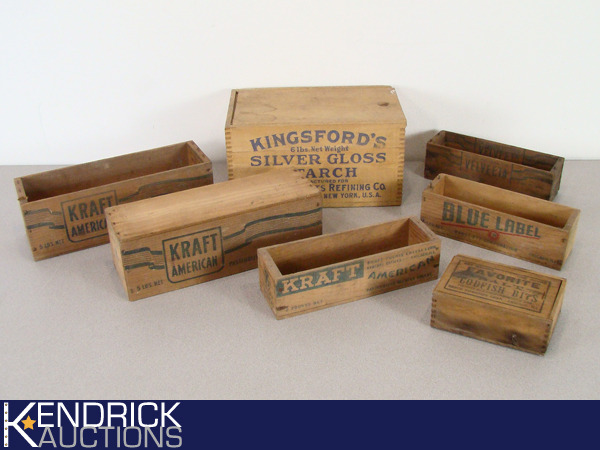 lot 35 image: Lot of Vintage Wood Cheese etc. Boxes