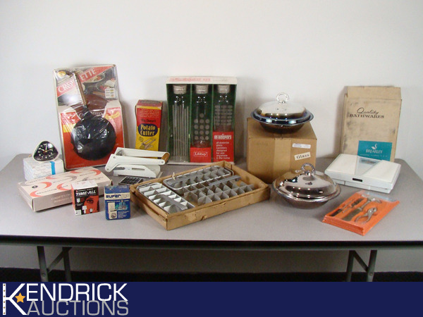 lot 47 image: Large Lot of Vintage New Old Stock Housewares