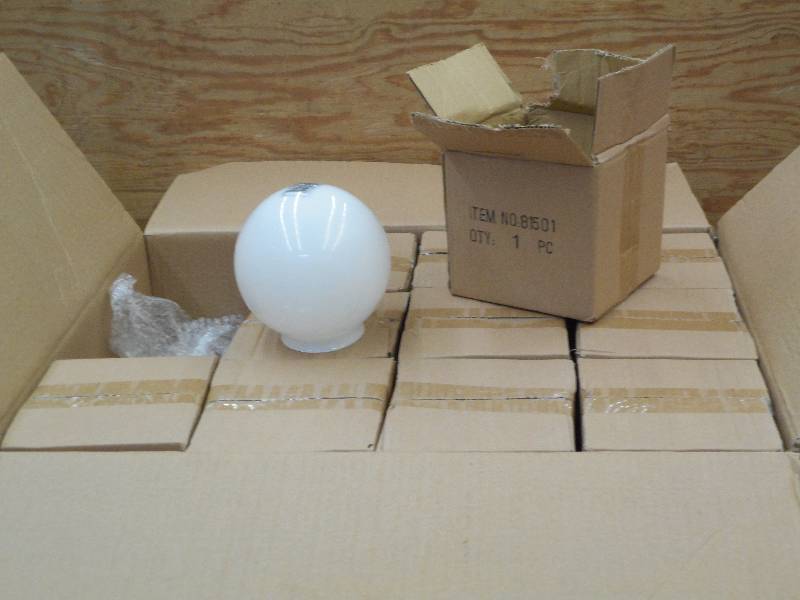 lot 47 image: (24) 3.25x6 Opal Light Globes ...