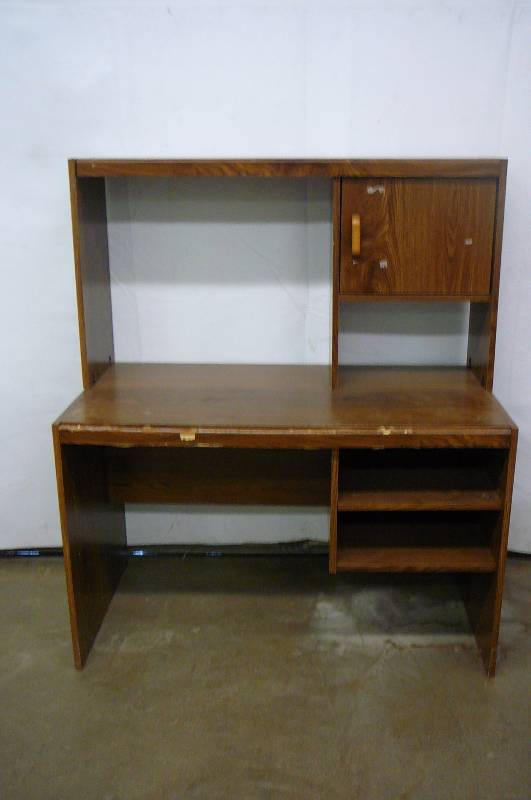 lot 9 image: Wooden Desk 23 12 deep X 43 wide X 50 high