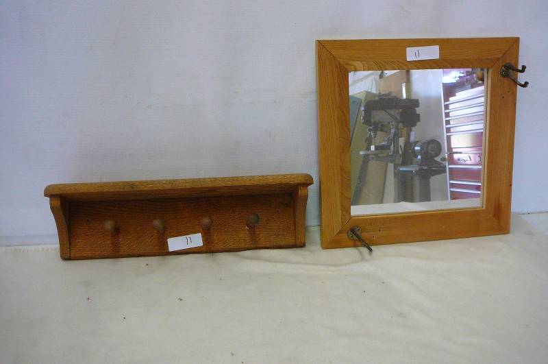 lot 11 image: Coat Rack with Shelf 19 Long  Coat Rack with Mirror 16 12 X 16 12