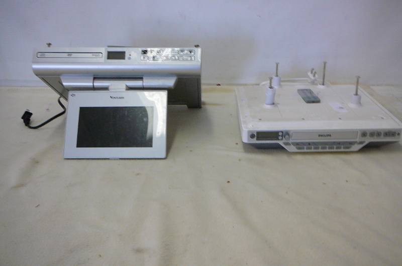 lot 16 image: Phillips under Counter AmFmCd Player Venturer under Counter DVD Player