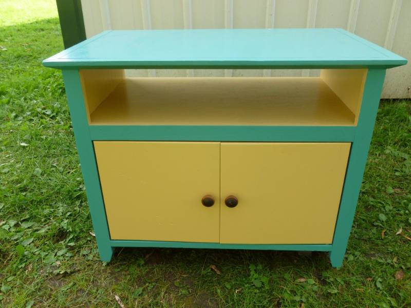 Painted Oak Cabinet