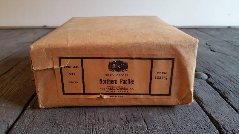 lot 61 image: Unopened 2000 Sheets of Northern Pacific Train Orders