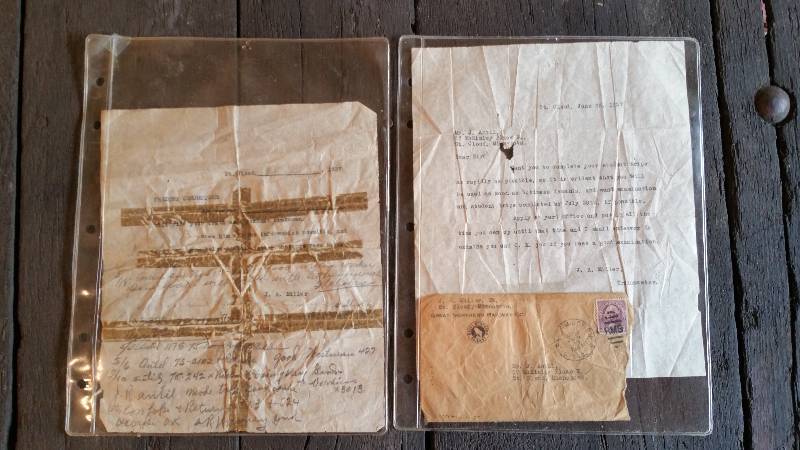 lot 62 image: (2) 1937 Historic Railroad Related Letters