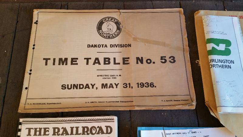 lot 70 image: Misc. Railroad Ephemera - Posters, Time Table, Etc.
