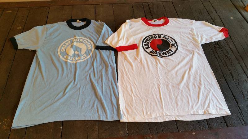 lot 73 image: (2) XL Great Northern Railway T-Shirts
