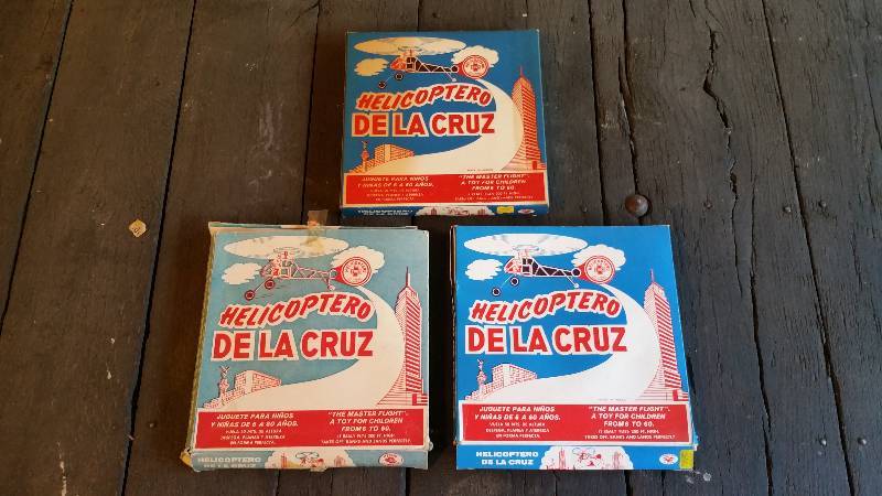 lot 135 image: Vintage Helicoptero De La Cruz Toys in Box