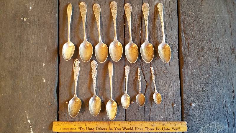 lot 143 image: Lot of (13) Sterling Spoons