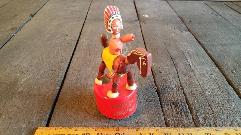 lot 152 image: Vintage Kohner Indian Chief Press Toy