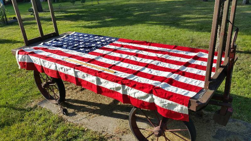 lot 155 image: WWII Amazing, Huge Valley Forge Cloth 48 Star American Flag