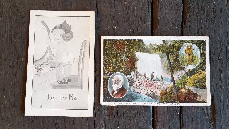 lot 162 image: Lot of (2) Early 1900s Postcards