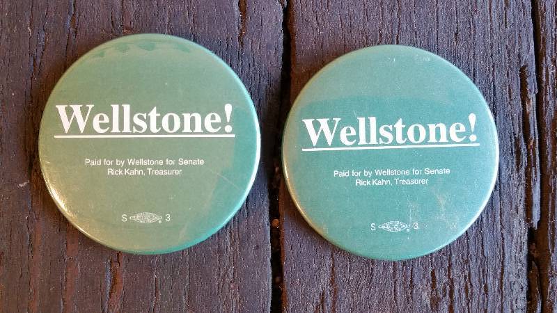 lot 183 image: Lot of (2) Paul Wellstone Pin-Back Buttons