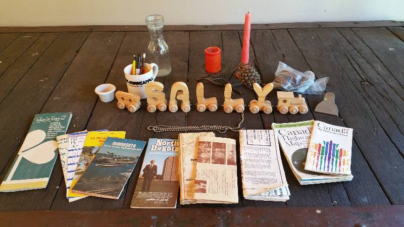 lot 327 image: Vintage Maps, Wooden Train Set, York Steakhouse Glass, Etc.