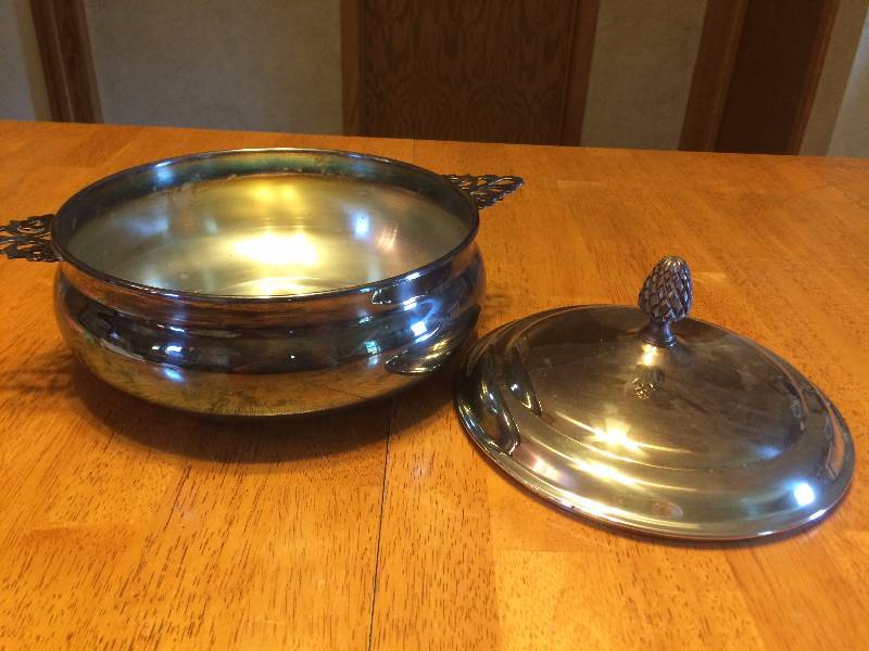 lot 250 image: Silverplate, Pan and A Lid, Not a Matched Set
