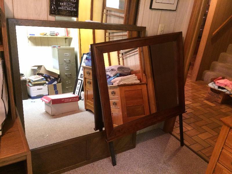 lot 111 image: Two Large Mirrors off of Dressers