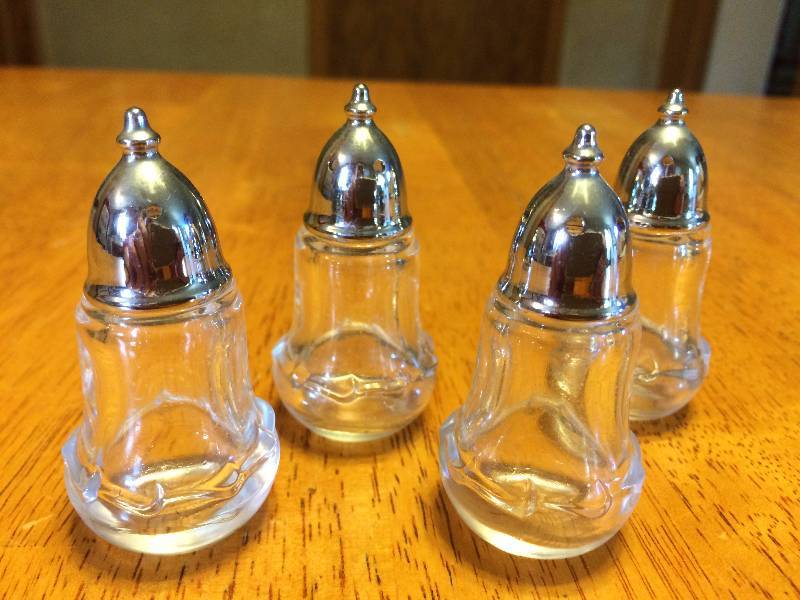 lot 216 image: Two, Fostoria Century Pattern, Mini Salt and Pepper Sets