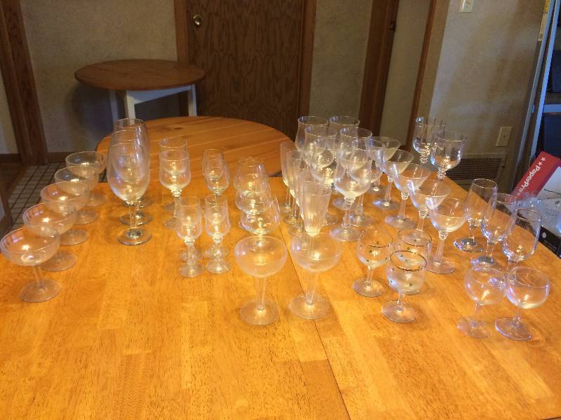 lot 270 image: Large Lot of Stemware, Mostly Crystal