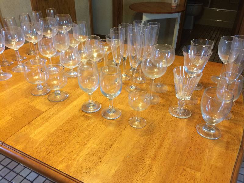lot 271 image: Large Lot of Stemware, Mostly Crystal