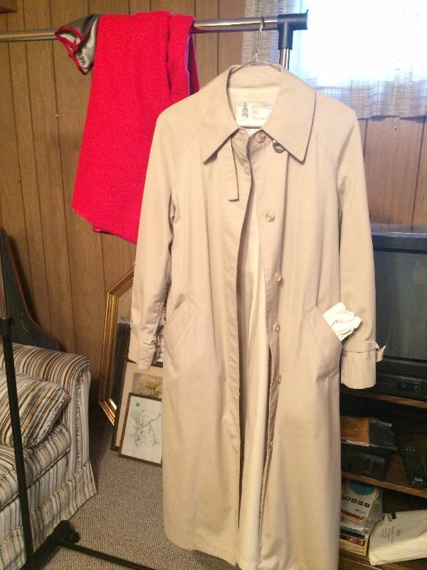 lot 361 image: London Fog Spring Coat and Vintage Ladies Gloves