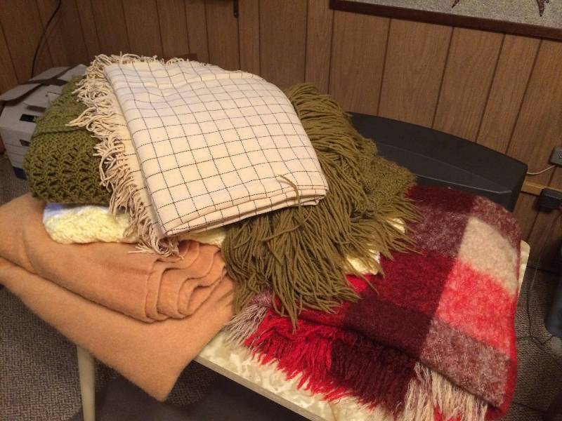 lot 369 image: (1) Hudson Bay 100% Heavy Wool Blanket and (1) 100% Mohair Blanket, Plus More