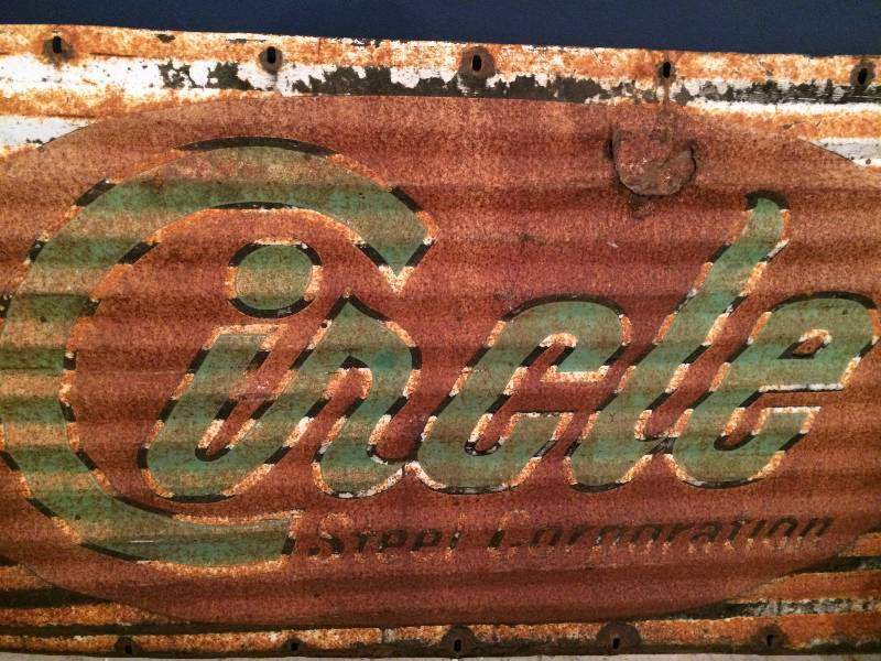 lot 79 image: Large Vintage Steel Advertising Sign