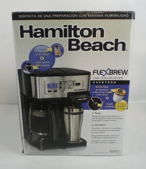 lot 13 image: Hamilton Beach Single Serve Coffee Brewer and Full Pot Coffee Maker, FlexBrew