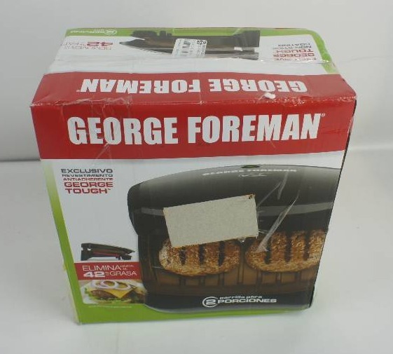 lot 30 image: George Foreman 2-Serving Classic Plate Grill, Black