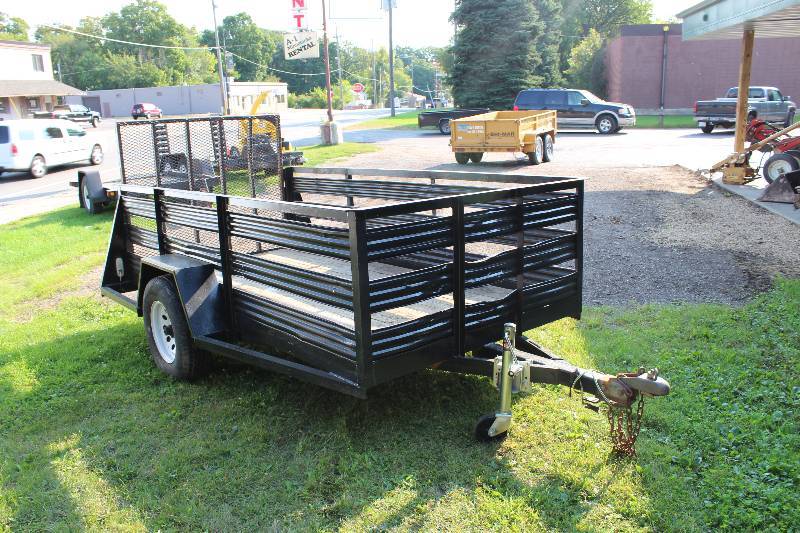 lot 8 image: Trailer wRaised Sides & Back Gate Ramp Wooden Deck ABFN644 84 x 160.