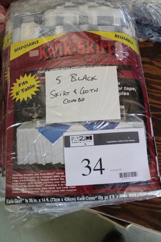 lot 34 image: Bag Lot of Kwik Skirt Cloth Combo 29 x 14.
