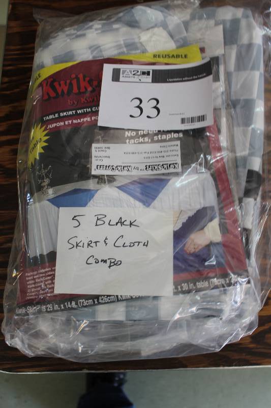 lot 33 image: Bag Lot of Kwik Skirt Cloth Combo 29 x 14.
