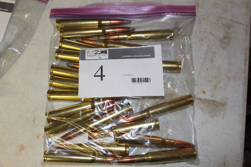 lot 4 image: Bag Lot of 50 BMG Silver Tip Ammo app. 20 ct.