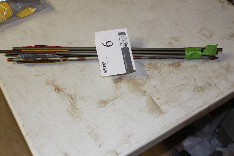 lot 9 image: Lot of (8) Miscellaneous Used Crossbow Bolts.