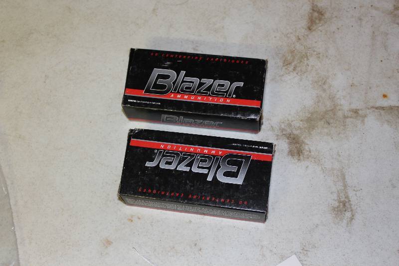 lot 25 image: Box Lot of (2) CCI Blazer 45ACP 230FMJ Ammo app. 100 rounds.