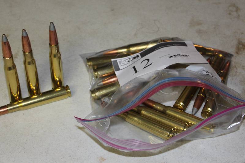 lot 12 image: Bag Lot of 50 BMG Silver Tip Ammo app. 20 ct.