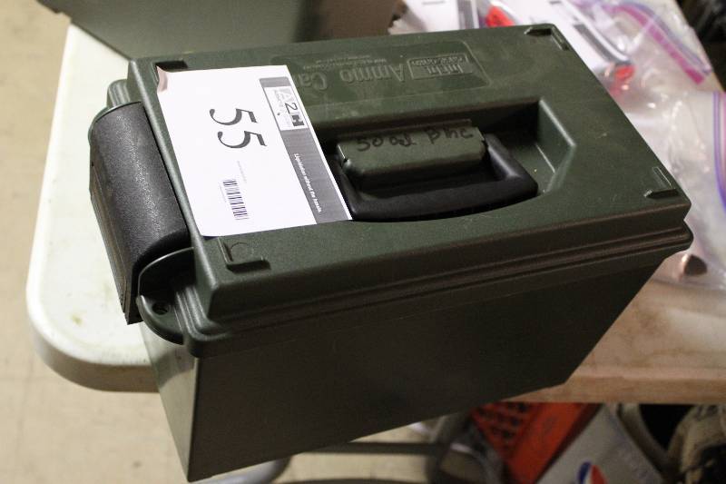 lot 55 image: Case Gard Hard Plastic Ammo Case.